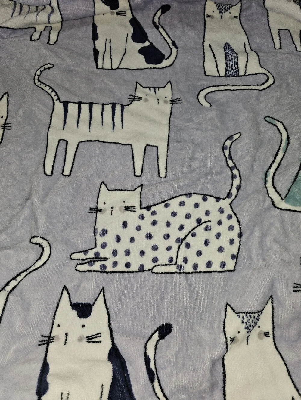 Artisan NY Home - Cartoon Cats Themed Novelty Bathroom Towel Set EUC